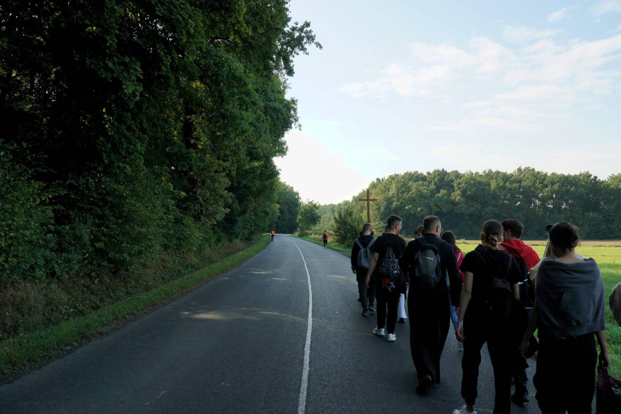 Pielgrzymka maturzystów z ZSEiO w Jarosławiu do Matki Bożej w Chłopicach.